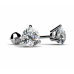 1.00 ct Round Cut Cubic Zirconia Stud Earrings in Martini Setting Screw Back